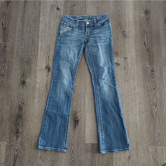 Grace in LA Boot Cut Embellished Jeans 3/25 - Picture 2 of 11